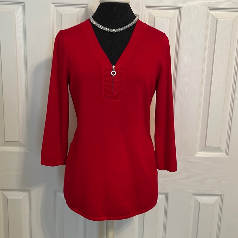 ❤️🌹❤️CABLE & GAUGE Red V-Neck Sweater❤️🌹❤️